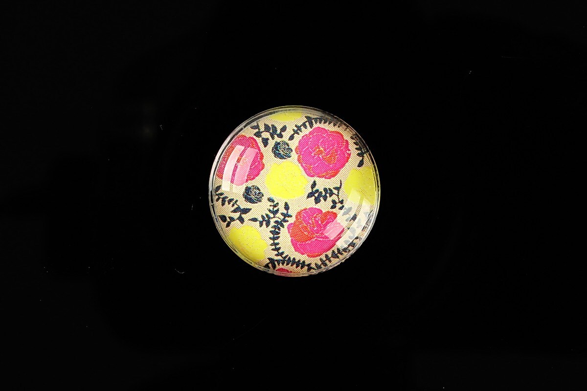 Cabochon sticla 20mm "Pattern" cod 979