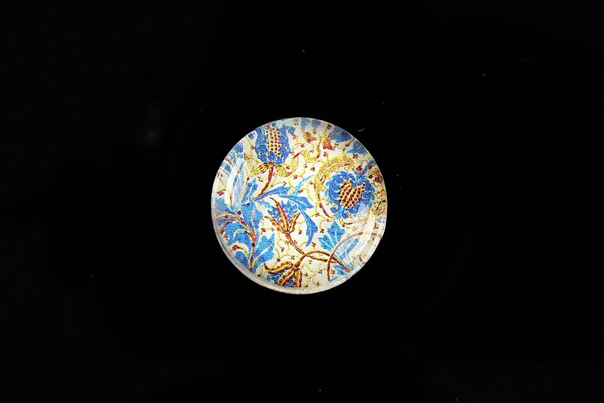 Cabochon sticla 20mm "Pattern" cod 980