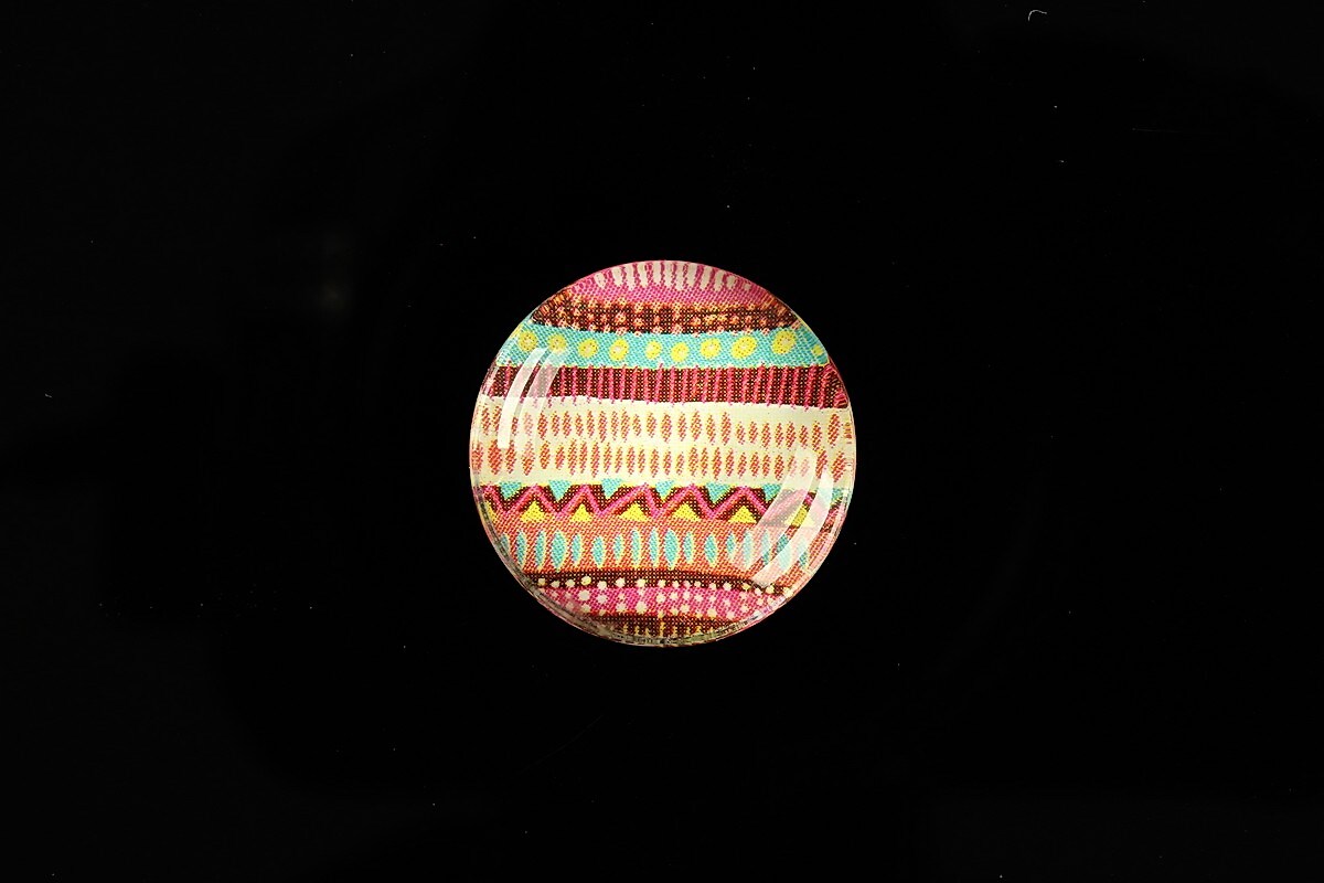 Cabochon sticla 20mm "Pattern" cod 981