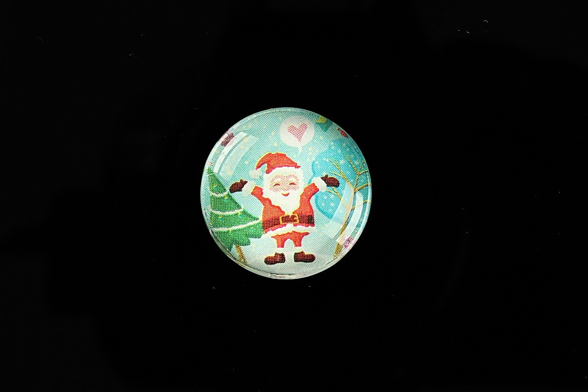 Cabochon sticla 20mm "Christmas" cod 982