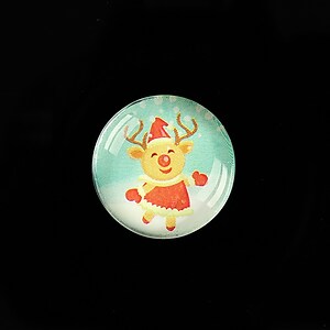 Cabochon sticla 20mm "Christmas" cod 983