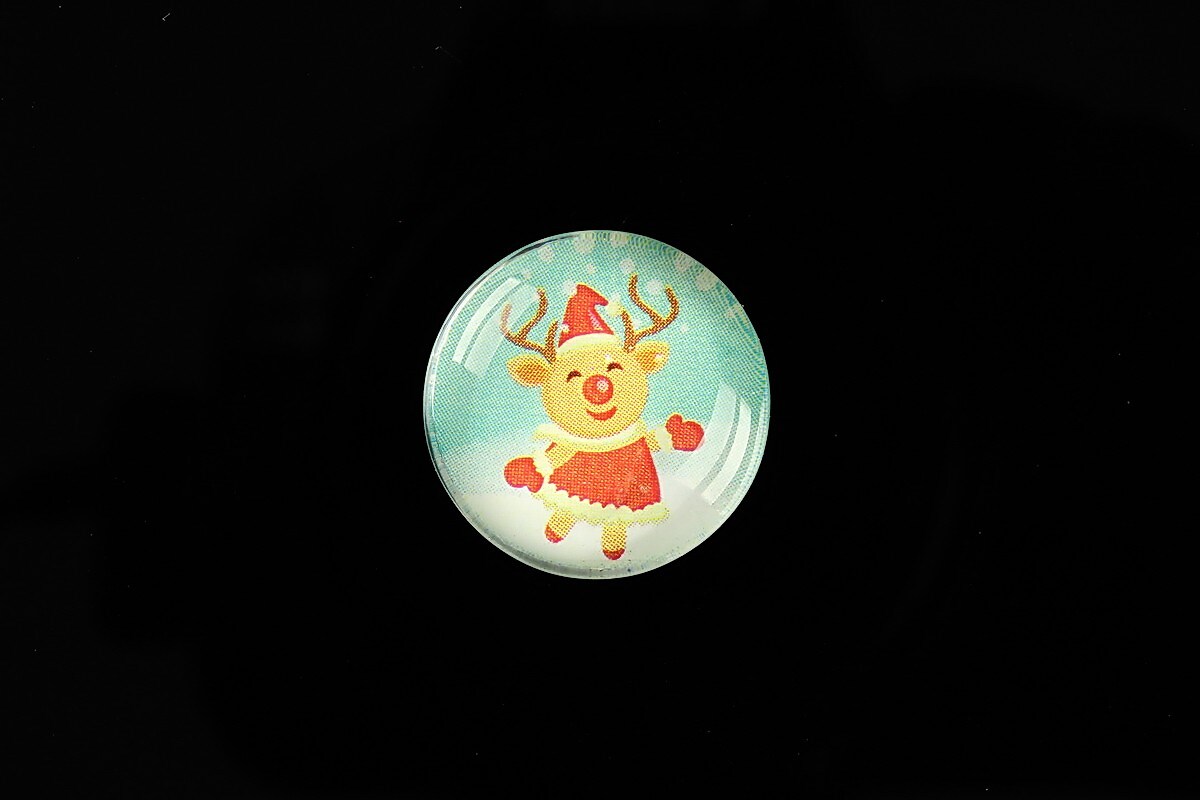 Cabochon sticla 20mm "Christmas" cod 983