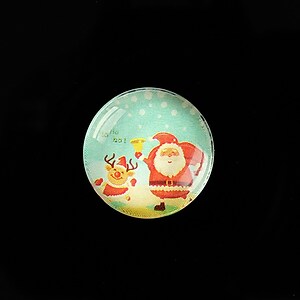 Cabochon sticla 20mm "Christmas" cod 984