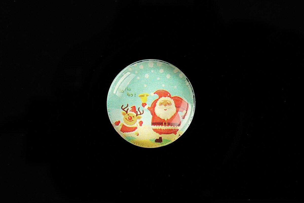 Cabochon sticla 20mm "Christmas" cod 984