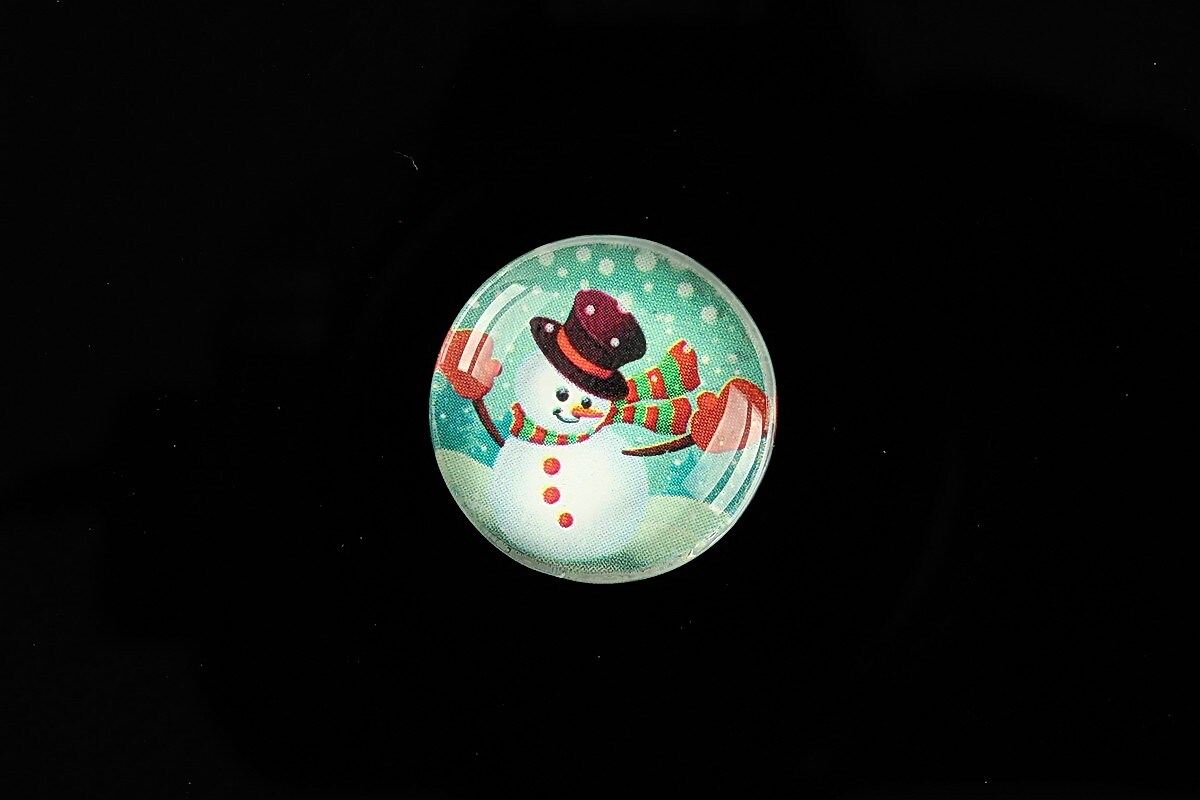 Cabochon sticla 20mm "Christmas" cod 985