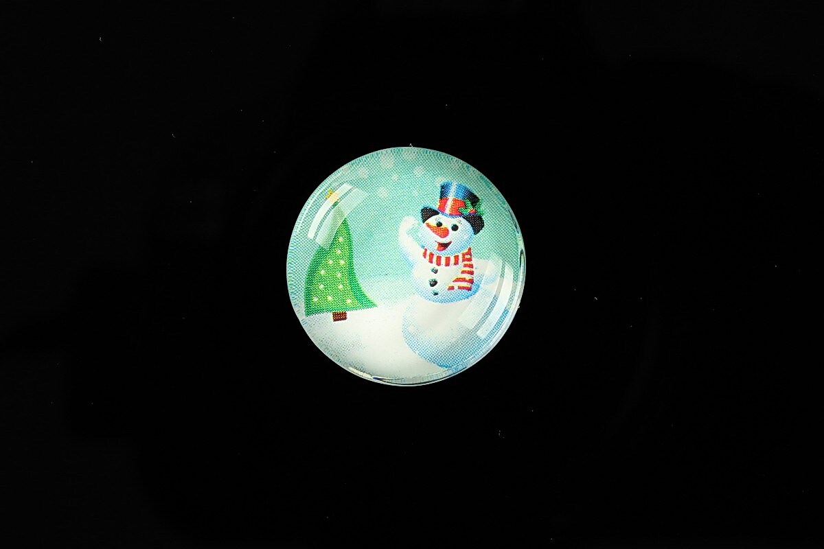 Cabochon sticla 20mm "Christmas" cod 987