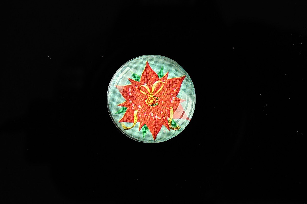 Cabochon sticla 20mm "Christmas" cod 989