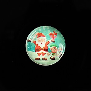 Cabochon sticla 20mm "Christmas" cod 993