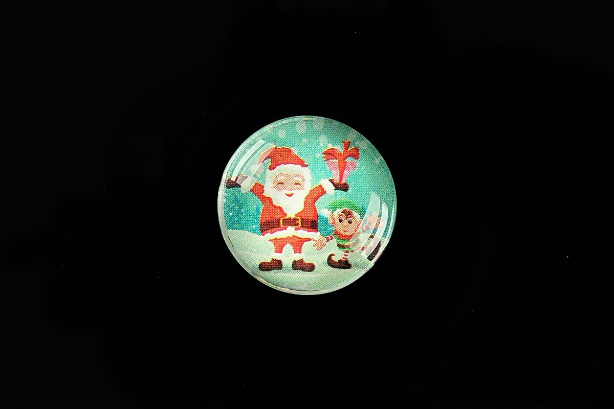 Cabochon sticla 20mm "Christmas" cod 993