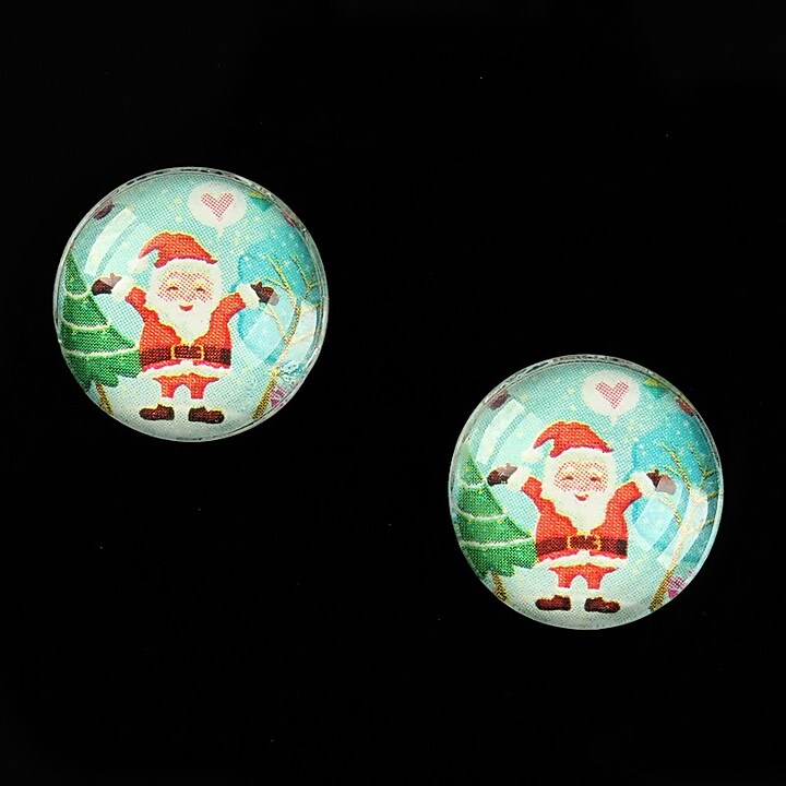 Cabochon sticla 16mm "Christmas" cod 995