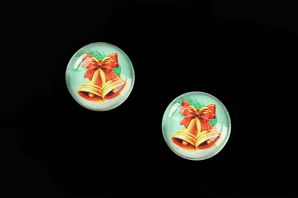 Cabochon sticla 16mm "Christmas" cod 999