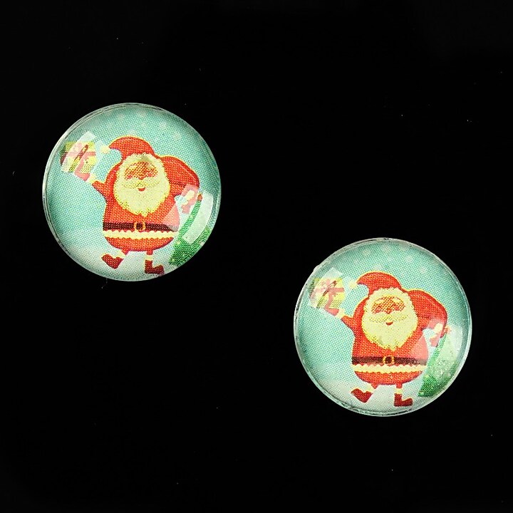 Cabochon sticla 16mm "Christmas" cod 1001