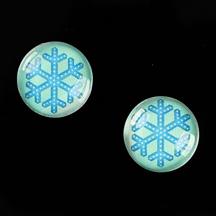 Cabochon sticla 16mm "Christmas" cod 1003