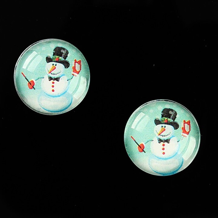 Cabochon sticla 16mm "Christmas" cod 1004