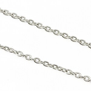 Lant otel inoxidabil 304, zale gravate nesudate 4x3mm (49cm)