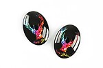 Cabochon sticla model Craciun 25x18mm cod A5314