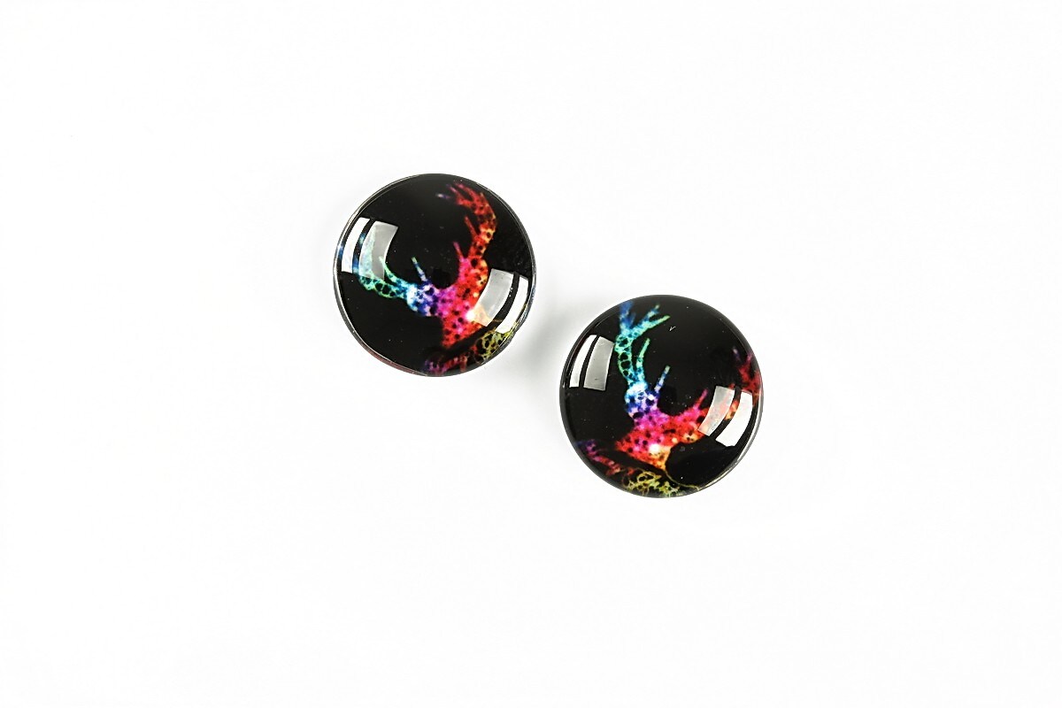 Cabochon sticla model Craciun 14mm cod A5370