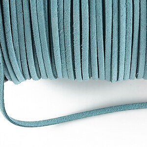 Snur suede (imitatie piele intoarsa) 3x1mm (5m) - albastru