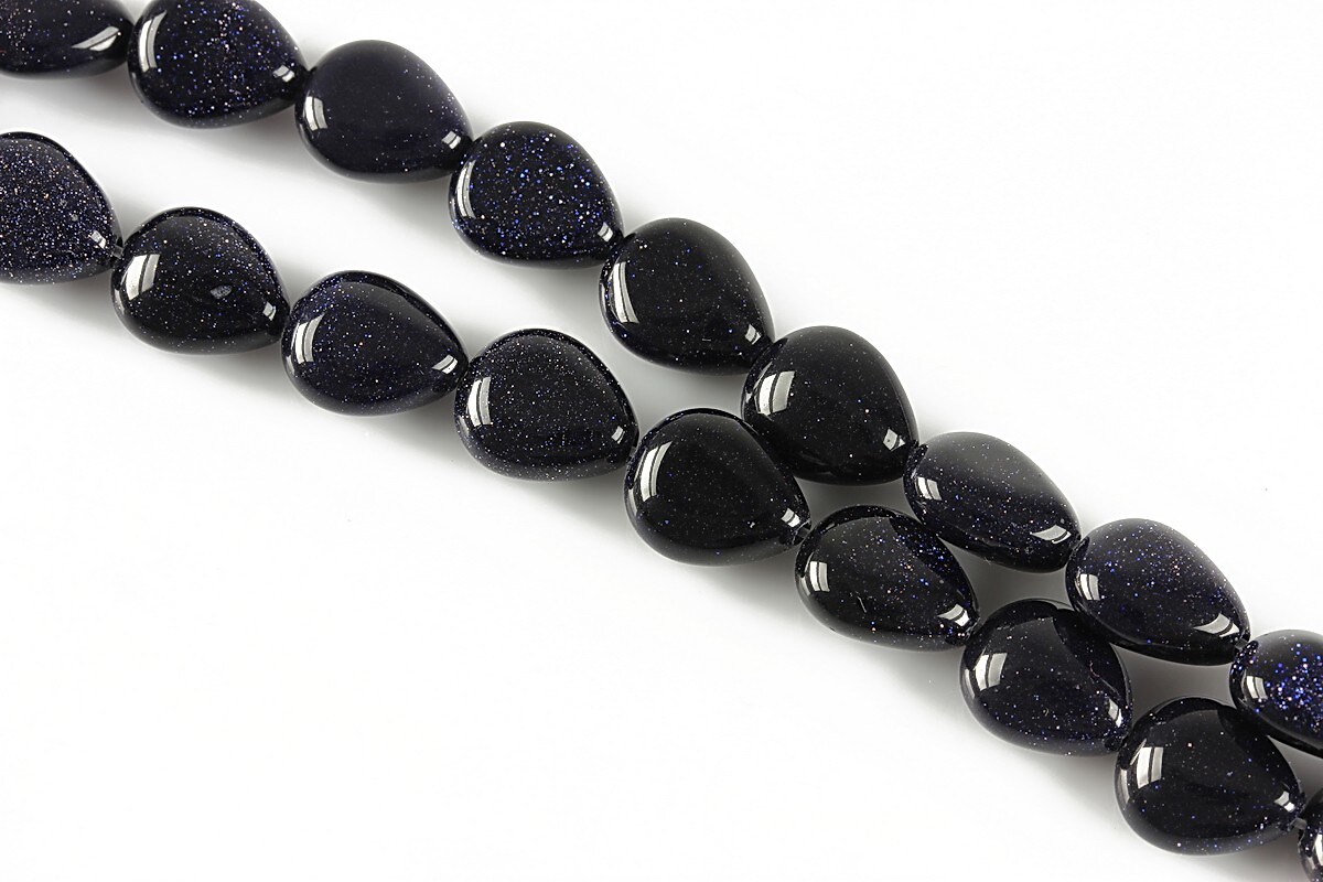 Blue goldstone lacrima 30x10mm