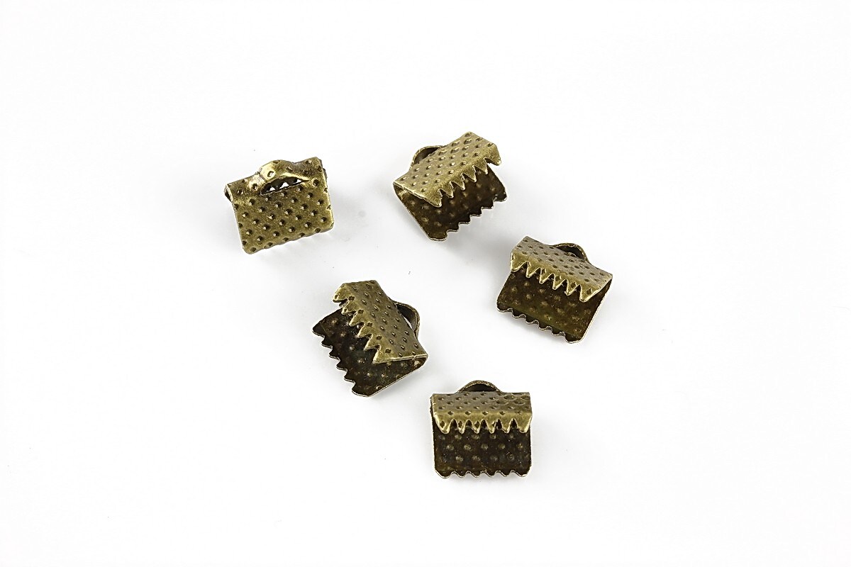 Capat snur bronz, latime 8mm (8x8x6mm) (10buc.)
