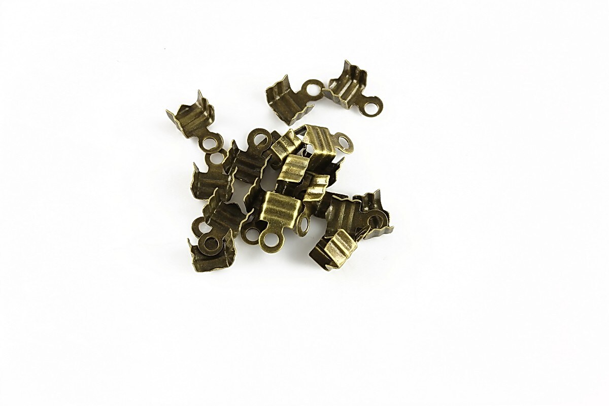 Capat snur bronz latime 4mm (10buc.)
