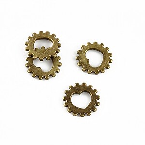 Link bronz rotita steampunk inima 12mm