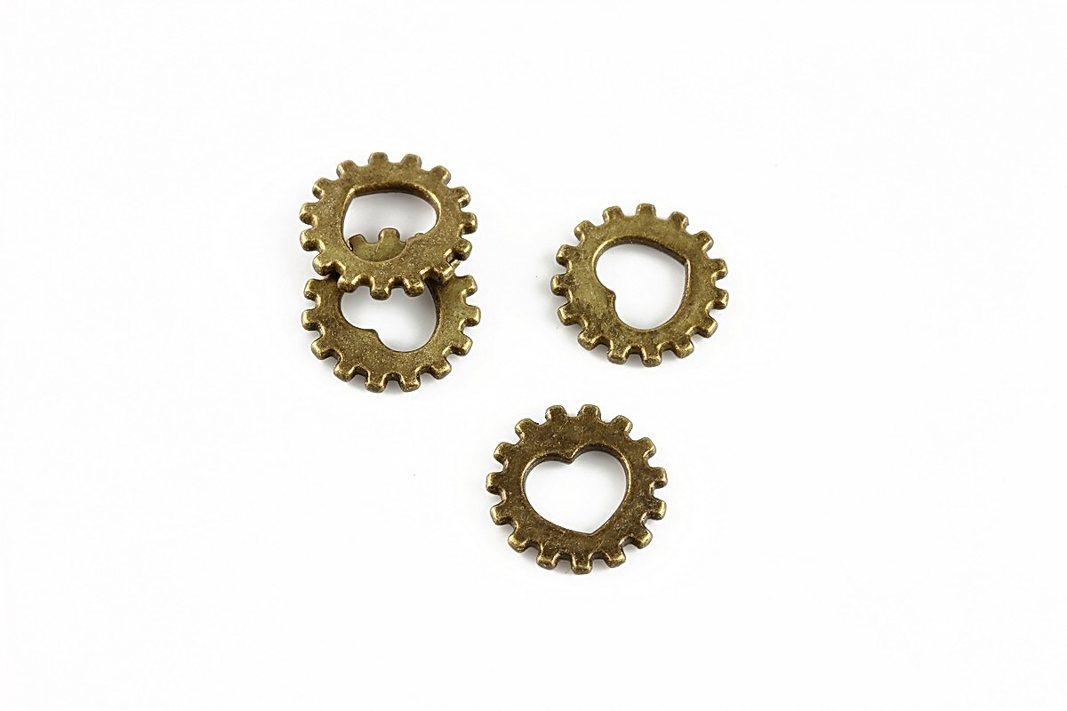 Link bronz rotita steampunk inima 12mm