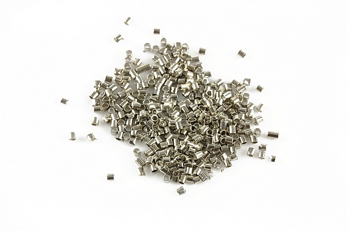 Crimp argintiu inchis 1,2mm (3g - aprox. 400 buc.)