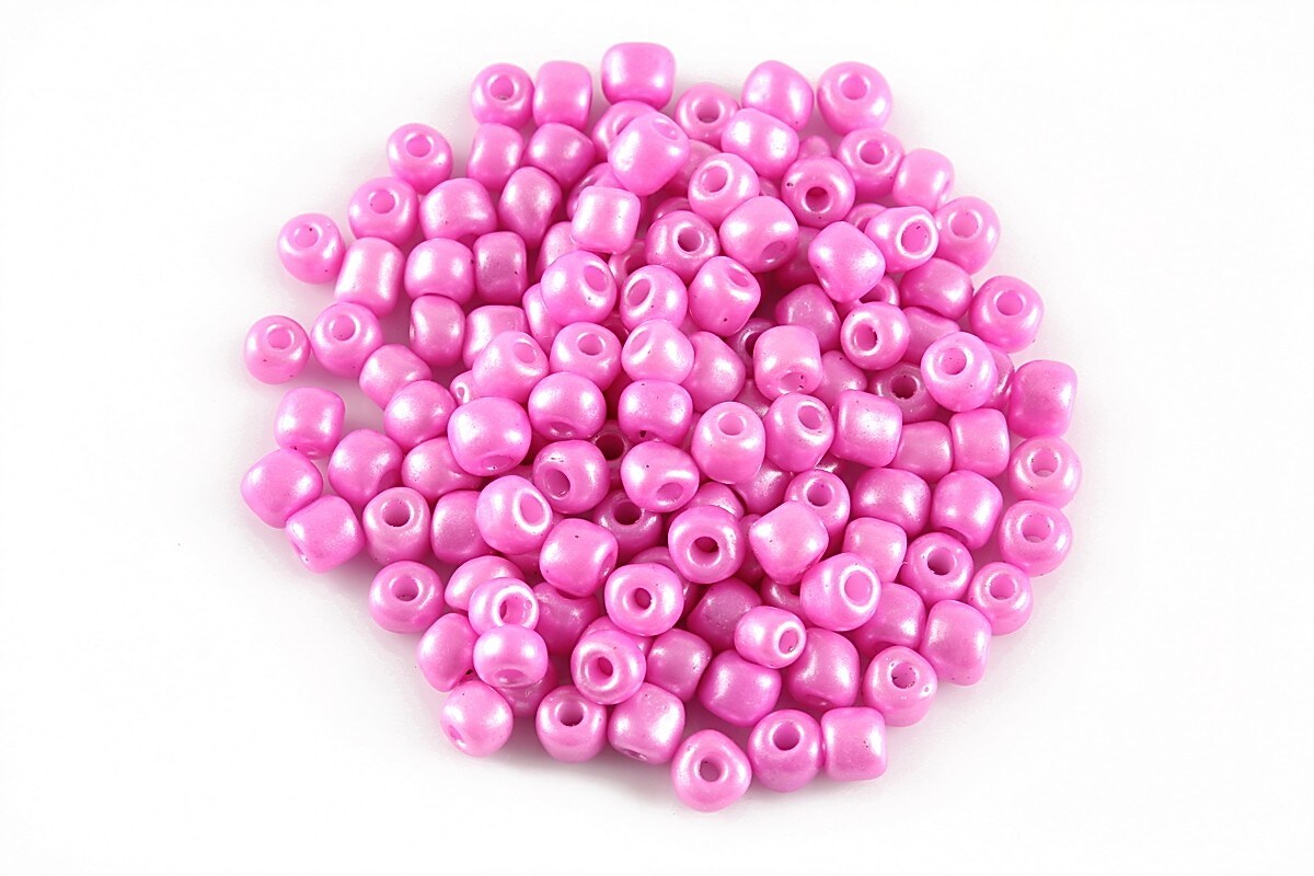 Margele de nisip frosted 4mm (50g) - cod 542 - roz sidefat