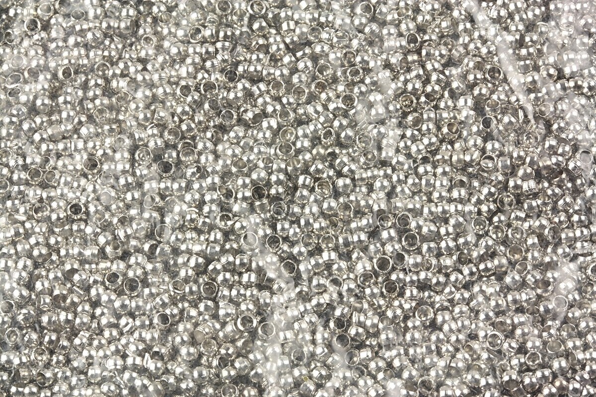 Crimp argintiu inchis 2mm (3g - aprox. 300 buc.)