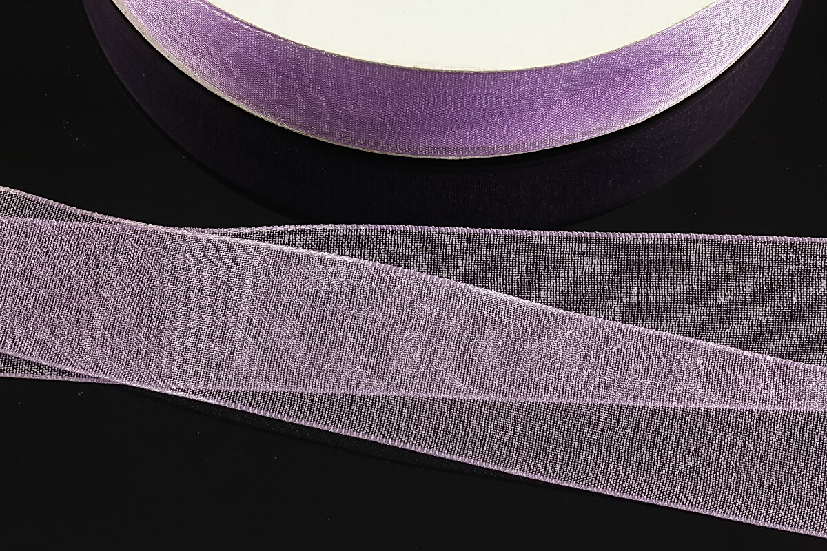 Panglica organza, latime 2cm (1m) - mov
