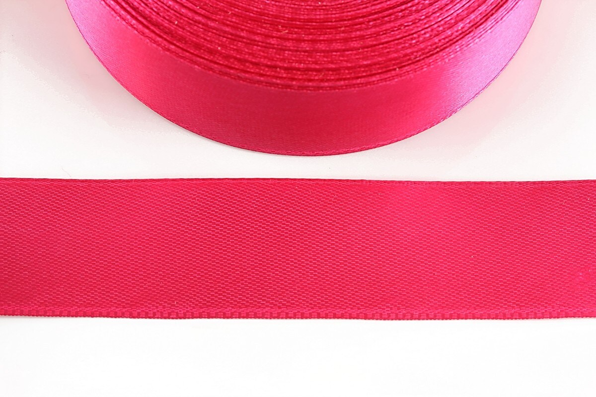 Panglica saten latime 2,5cm (1m) - fucsia