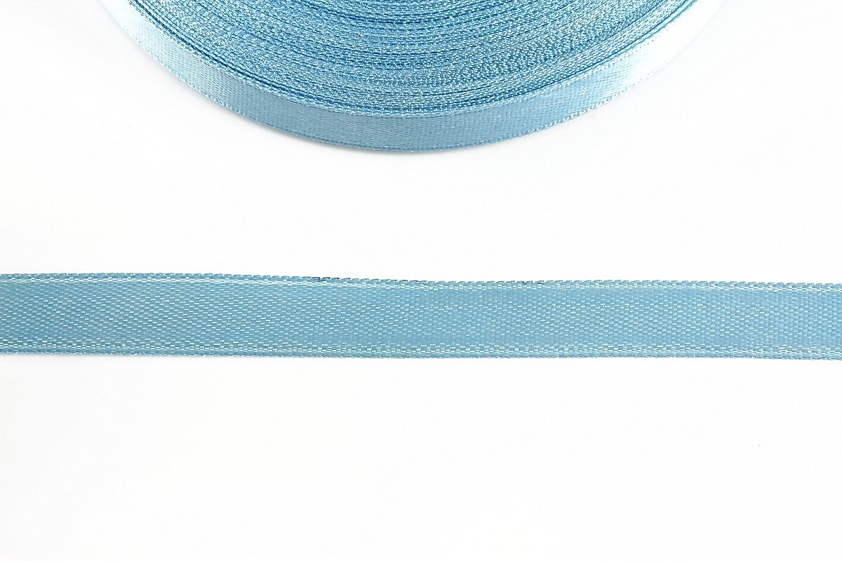 Panglica saten latime 1cm (1m) - bleu