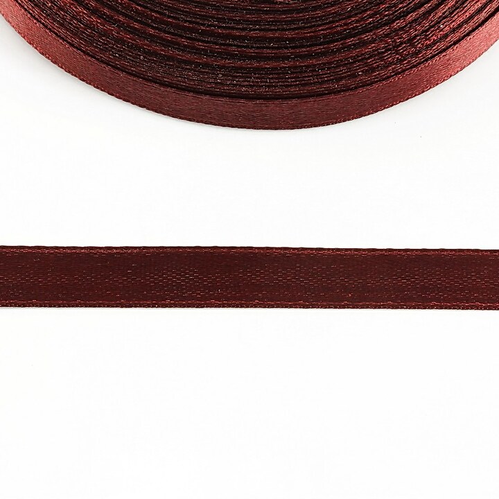 Panglica saten latime 1cm (1m) - bordo