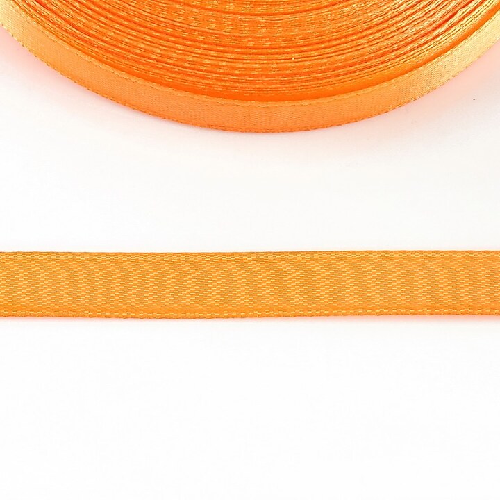 Panglica saten latime 1cm (1m) - orange
