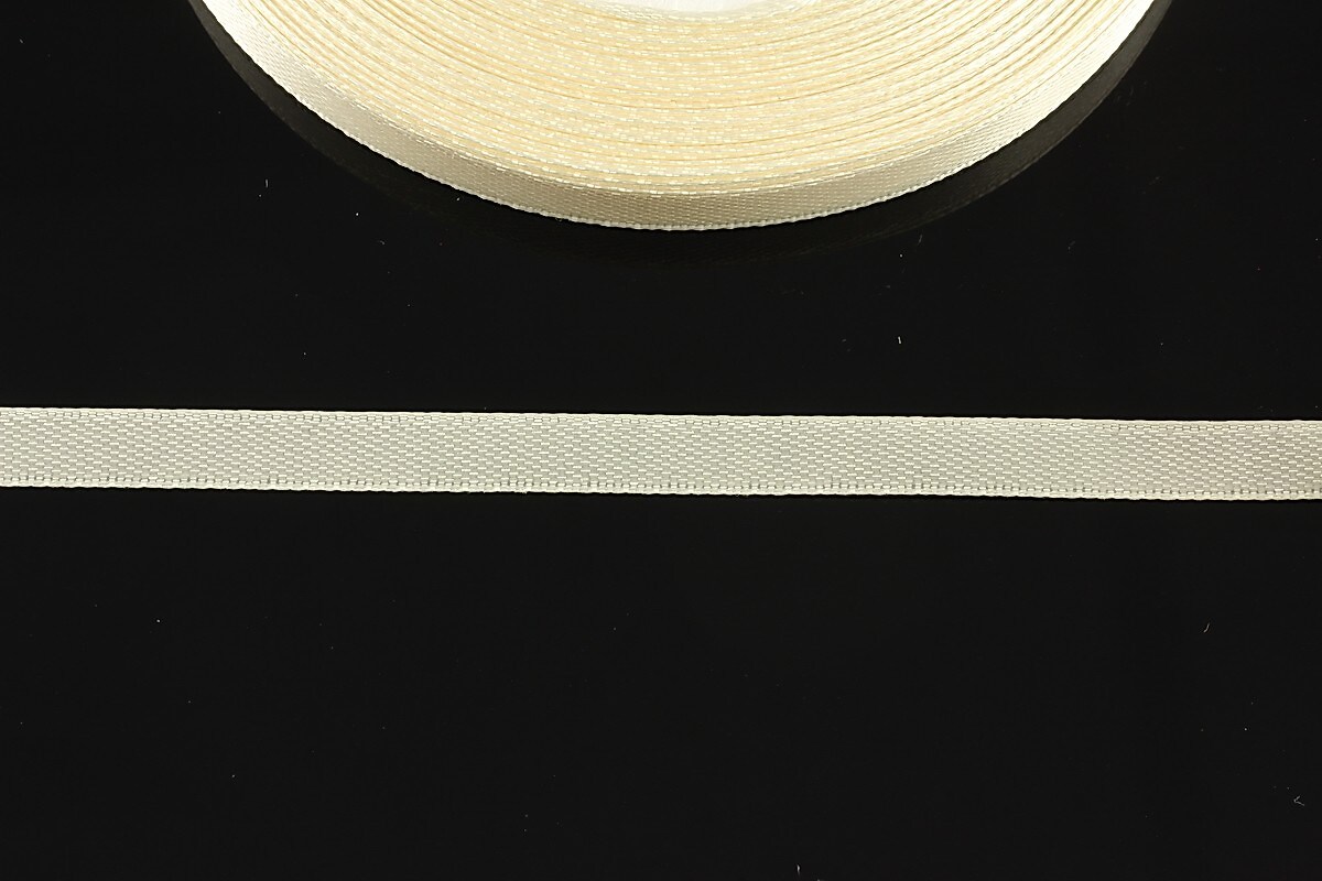 Panglica saten latime 0,6cm (1m) - ivory