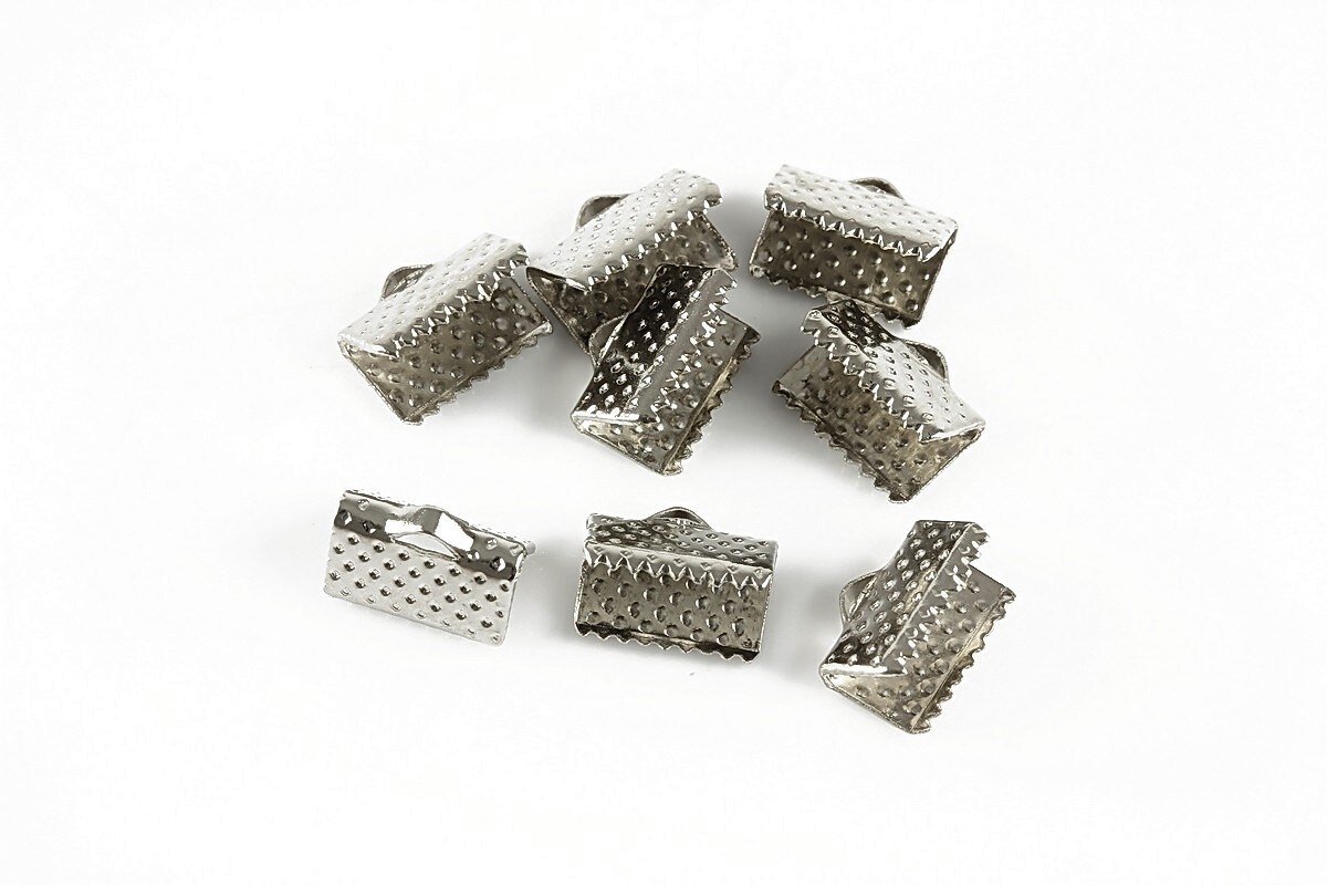 Capat snur argintiu inchis 10mm (10x8x6mm) (10buc.)