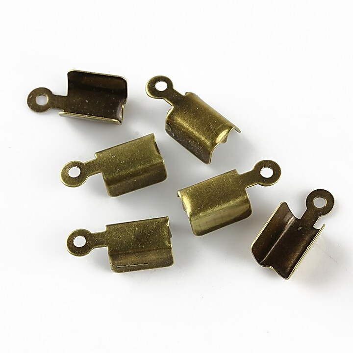 Capat snur bronz, latime 4mm (10buc.)