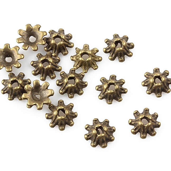 Capacele margele bronz 8mm (10 buc.)