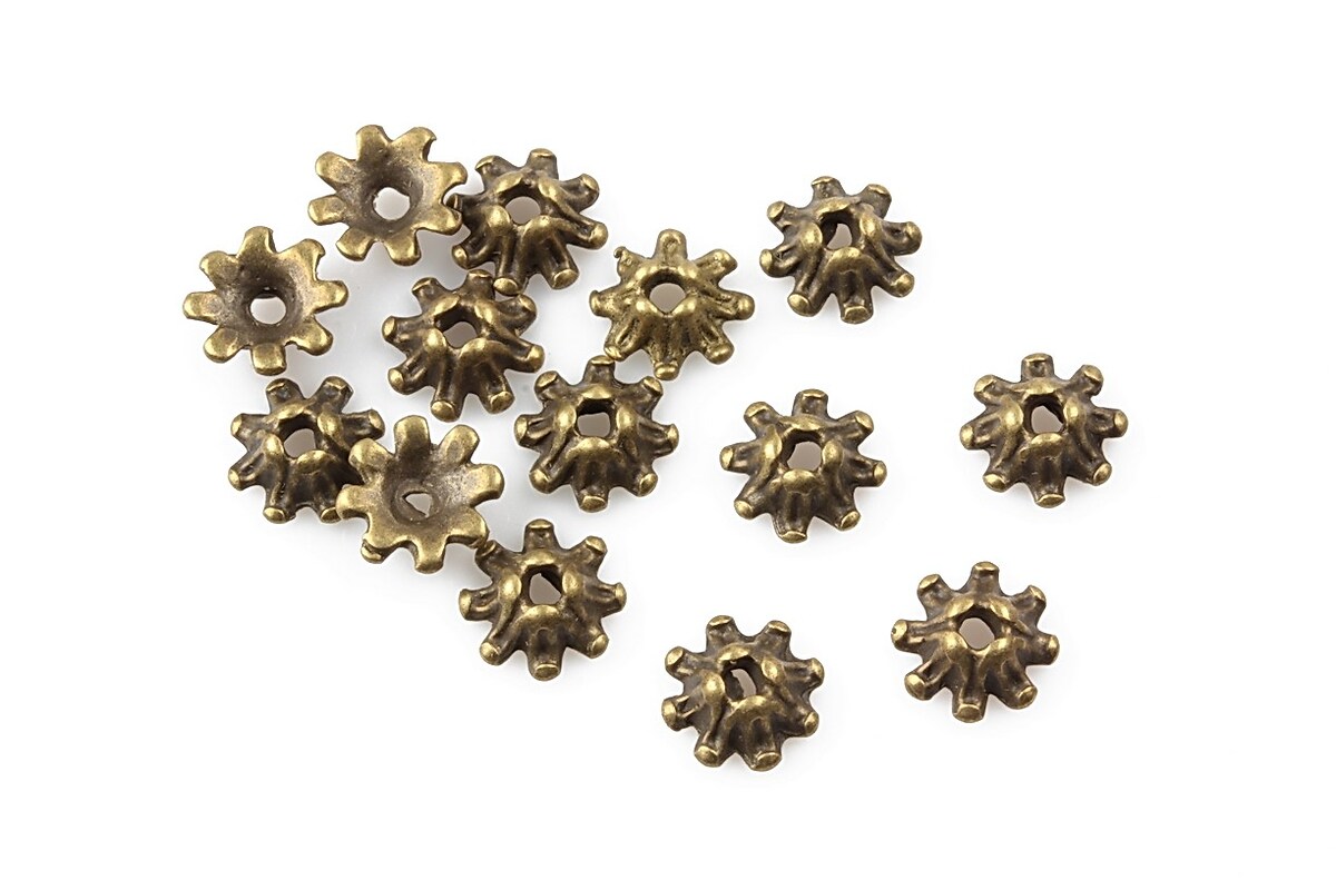 Capacele margele bronz 8mm (10 buc.)