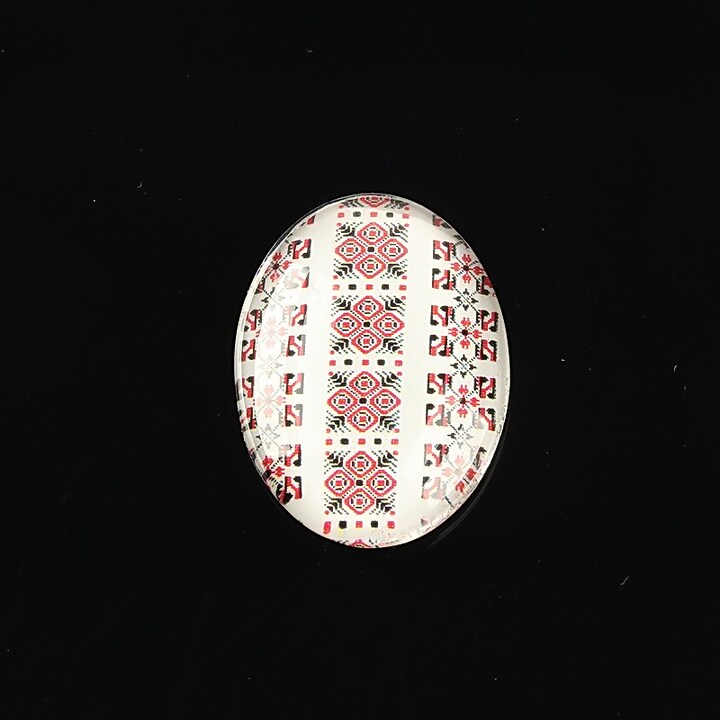 Cabochon sticla 25x18mm "Folclor" cod 1027