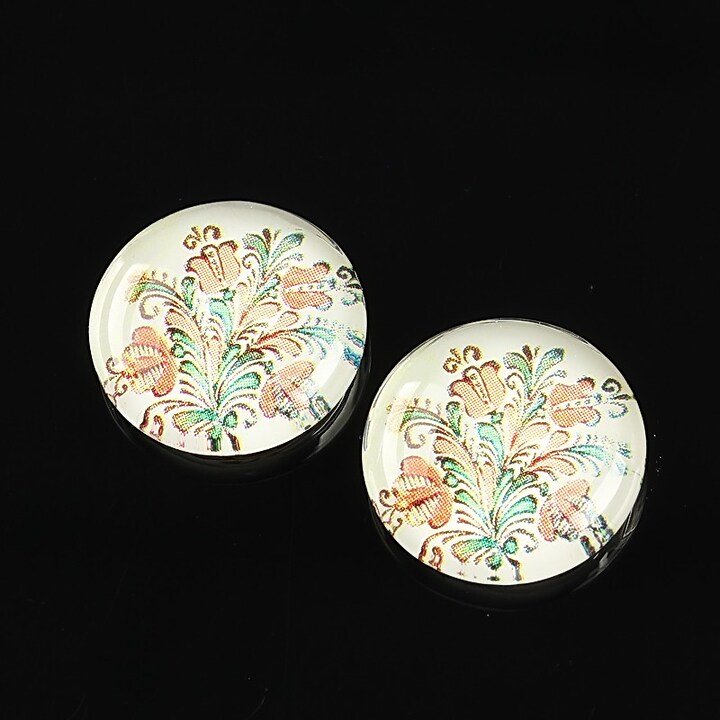 Cabochon sticla 18mm "Folclor" cod 1036