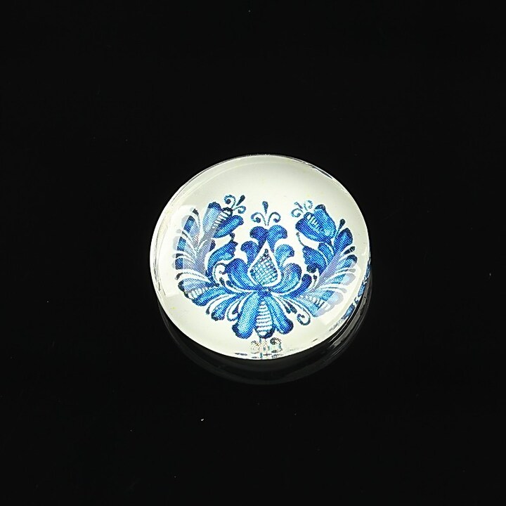 Cabochon sticla 20mm "Folclor" cod 1070