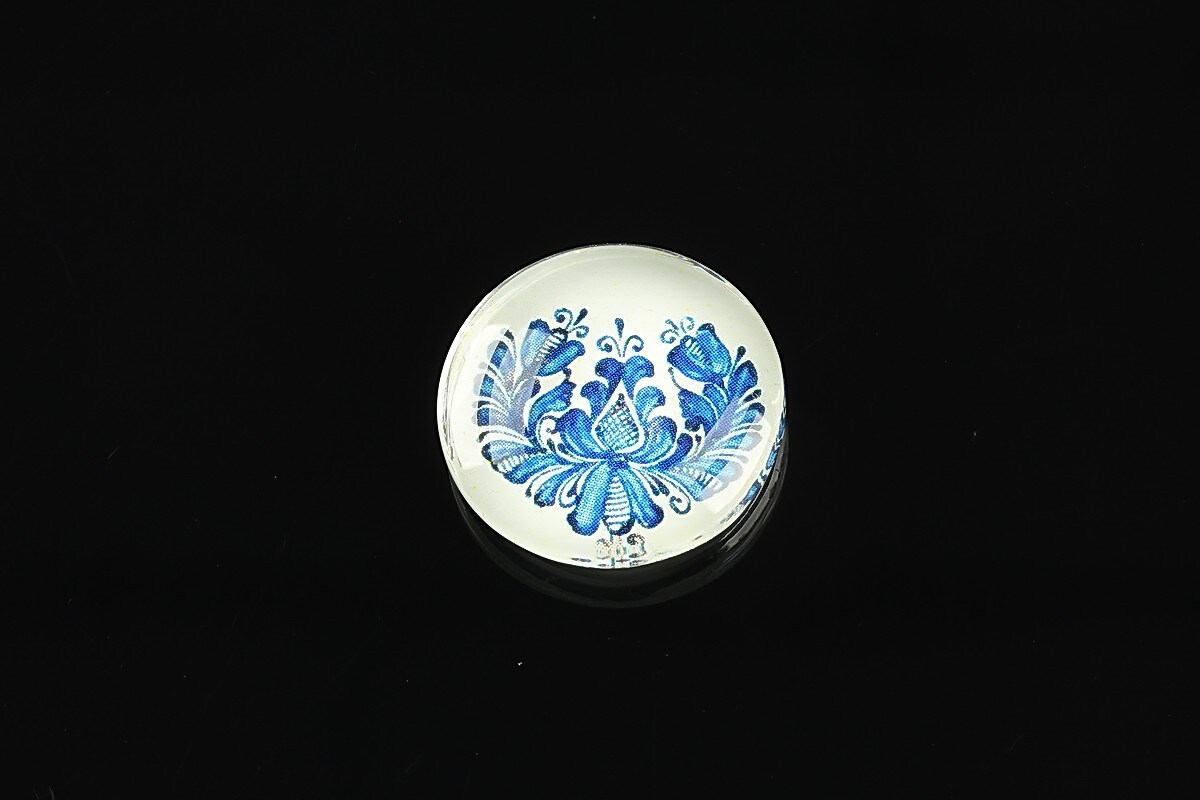 Cabochon sticla 20mm "Folclor" cod 1070