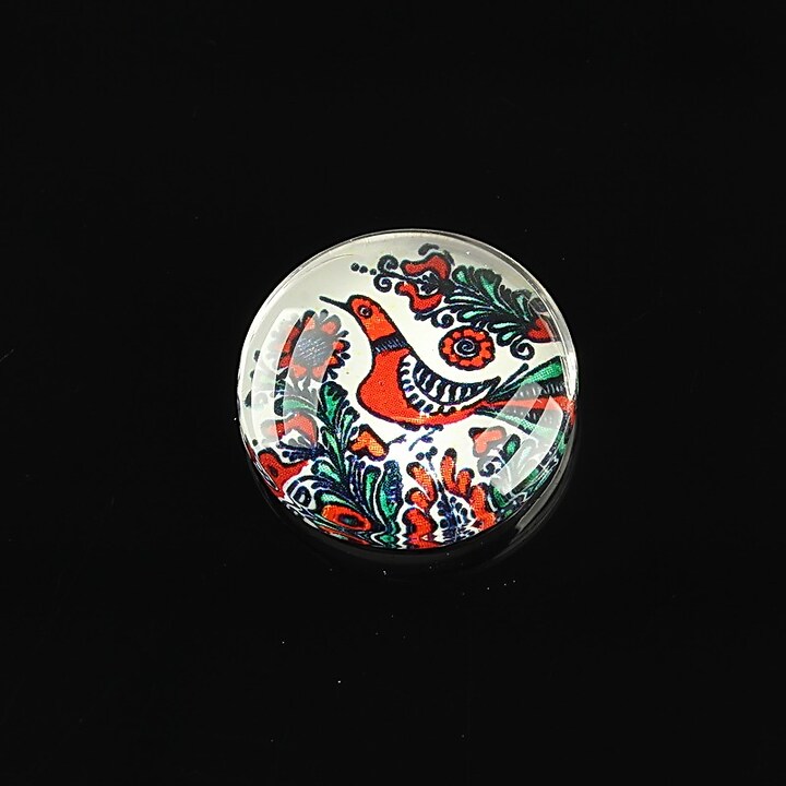 Cabochon sticla 20mm "Folclor" cod 1075