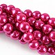 Perle de sticla, sfere 8mm - roz magenta (100 buc.)