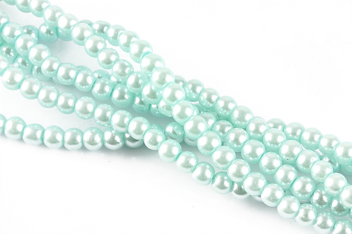 Perle de sticla, sfere 4mm - aquamarine (100 buc.)