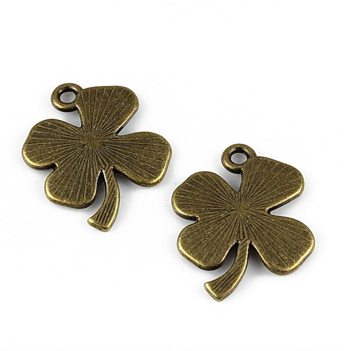 Charm bronz trifoi 23x17mm