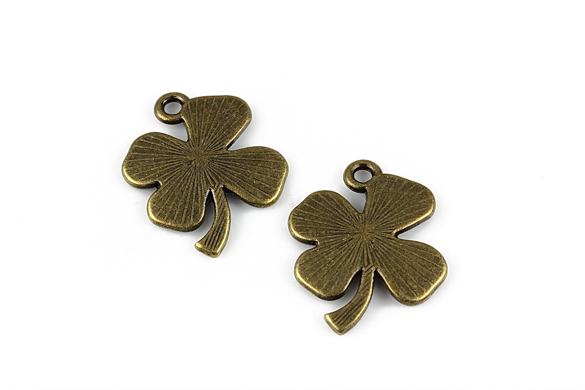 Charm bronz trifoi 23x17mm