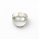 Baza de inel argintiu inchis, reglabila, platou 5,5mm